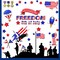 Patriotic Window Clings Stickers Double-Sided USA Stars Shape (Patriotic Clings)